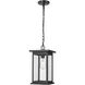 Bowton 1 Light 8.5 inch Powder Coated Black Outdoor Hanging Lantern